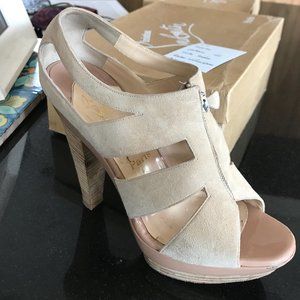 Christian Louboutin Zipette Heel in Nude